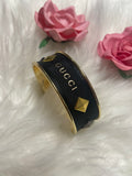 Upcycled GG Studded Cuff Bracelet
