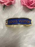 Upcycled LV Studded Cuff Bracelet