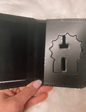 Upcycled LV Detective Shield Holder