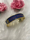 Upcycled LV Studded Cuff Bracelet